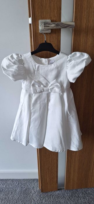 Sukienka niemowlęca biała chrzest wesele rozm 80