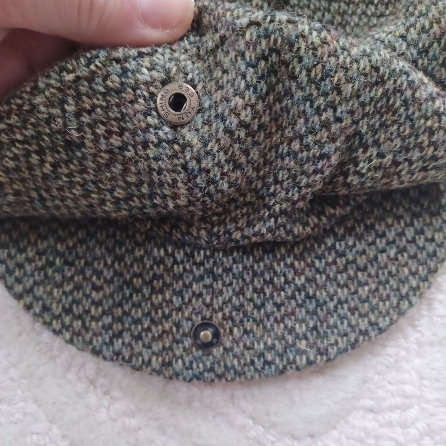 Kaszkiet Harris Tweed wełniany L