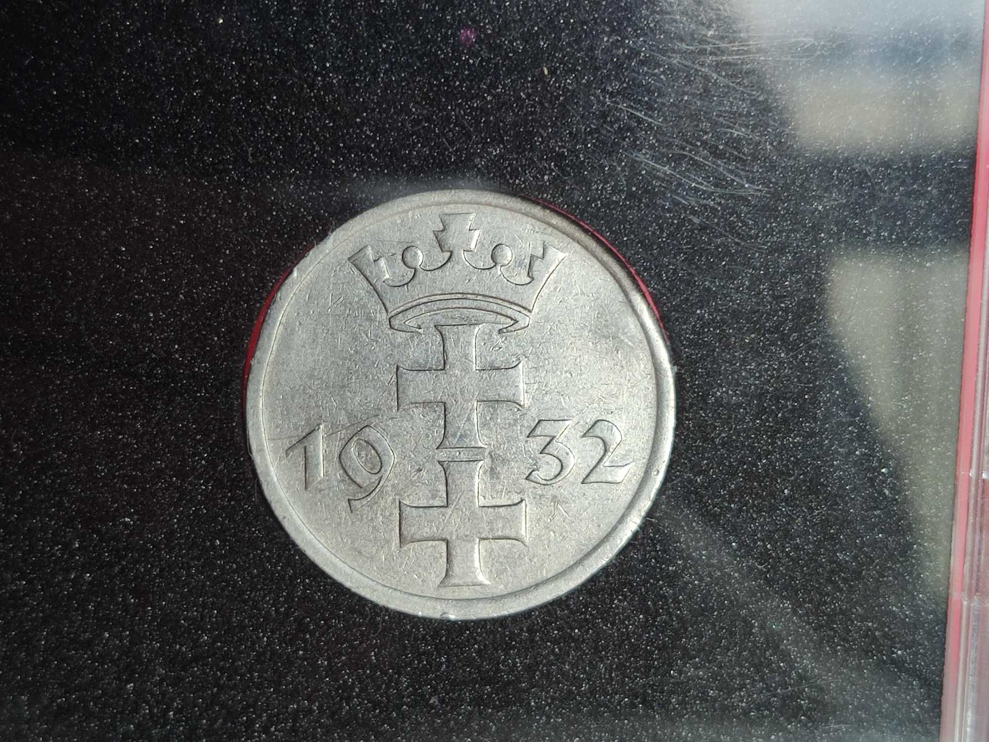1 Gulden gdański 1932r. (nikiel) w slabie.