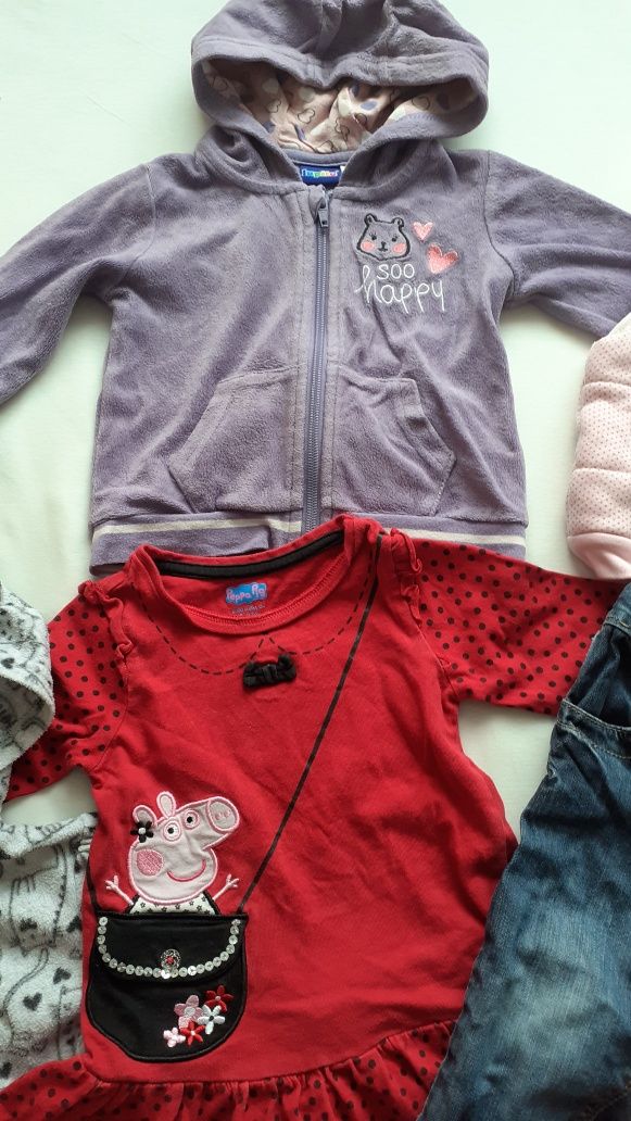 Zestaw 74 paka spodnie body H&M Lupilu Nini Hippil bluza Disney Peppa