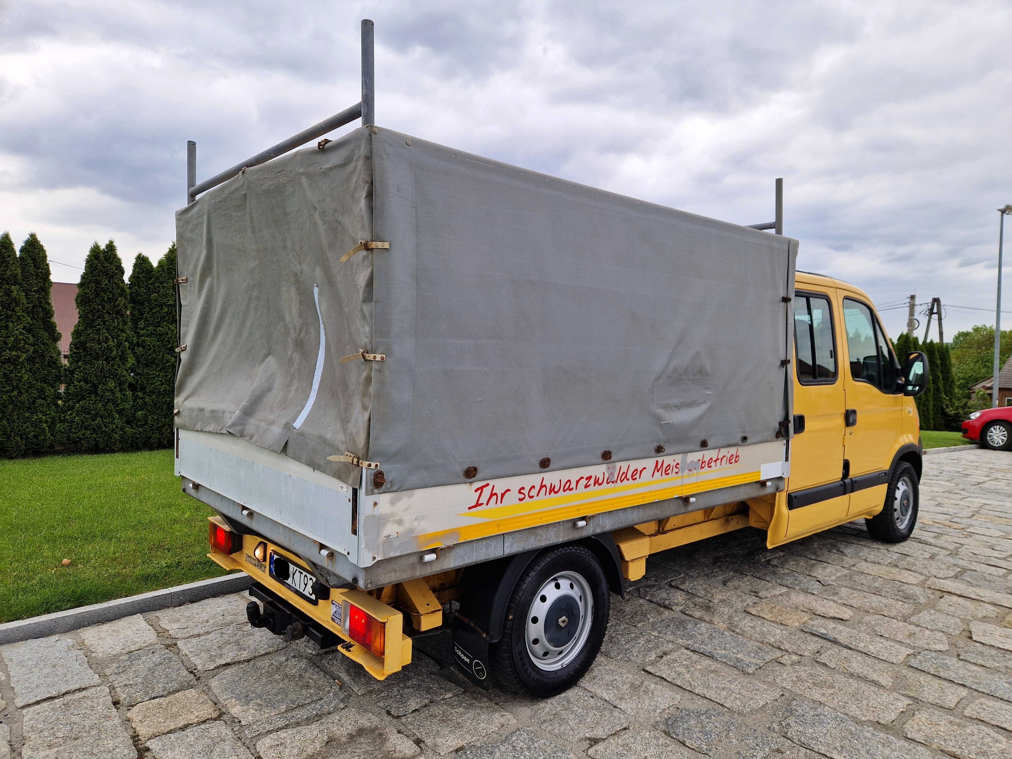 Renault Master Doka Dubel Kabina Brygadówka Skrzynia Plandeka Hak