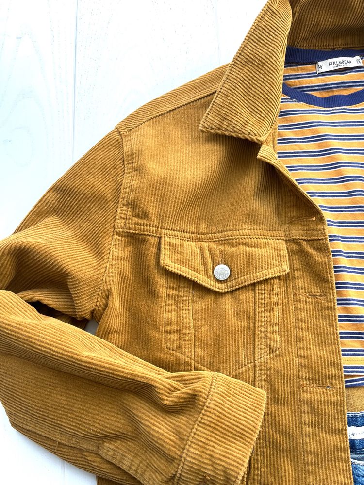 Kurtka damska sztruksowa Pull&Bear rozm. S, jak NOWA!