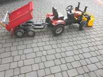 Rolly Toys traktor na pedały CASE pompowane koła + wywrotka