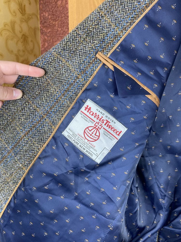 Пиджак твидовый Harris Tweed оригинал L-XL