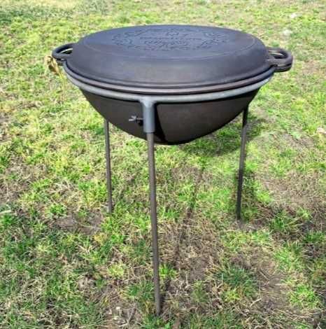 Узбецький казан чугун чавунний wok 12 л з кришкою - сковородою - гриль