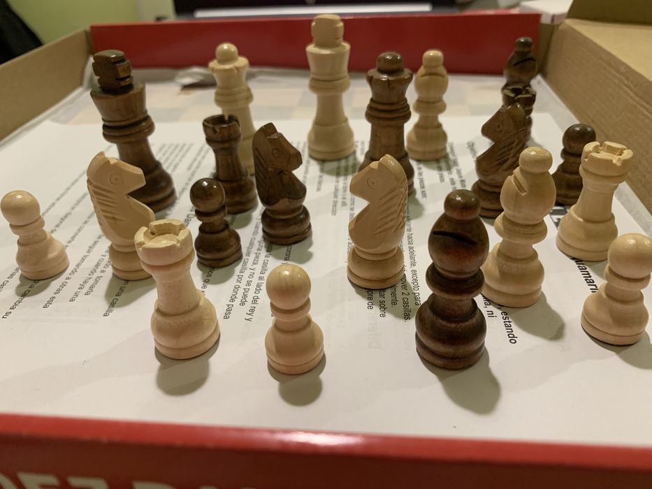 Tabuleiro de xadrez/damas/gamão - 30x30cm