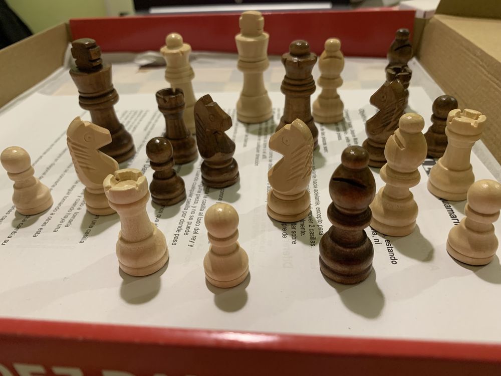 Tabuleiro de xadrez/damas/gamão - 30x30cm