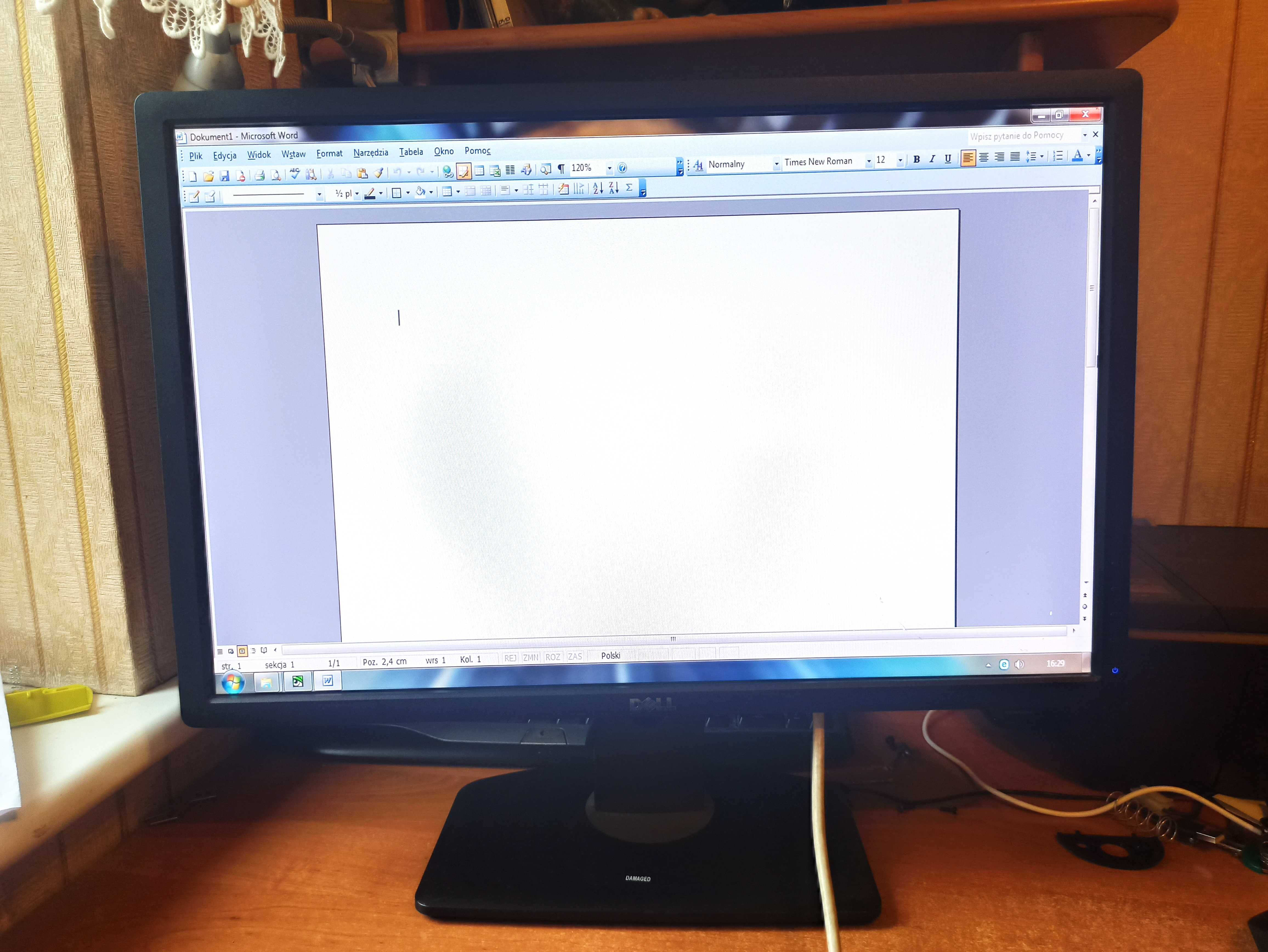 monitor DELL U2412Mb IPS LED 24' VGA DVI drobne obicia !