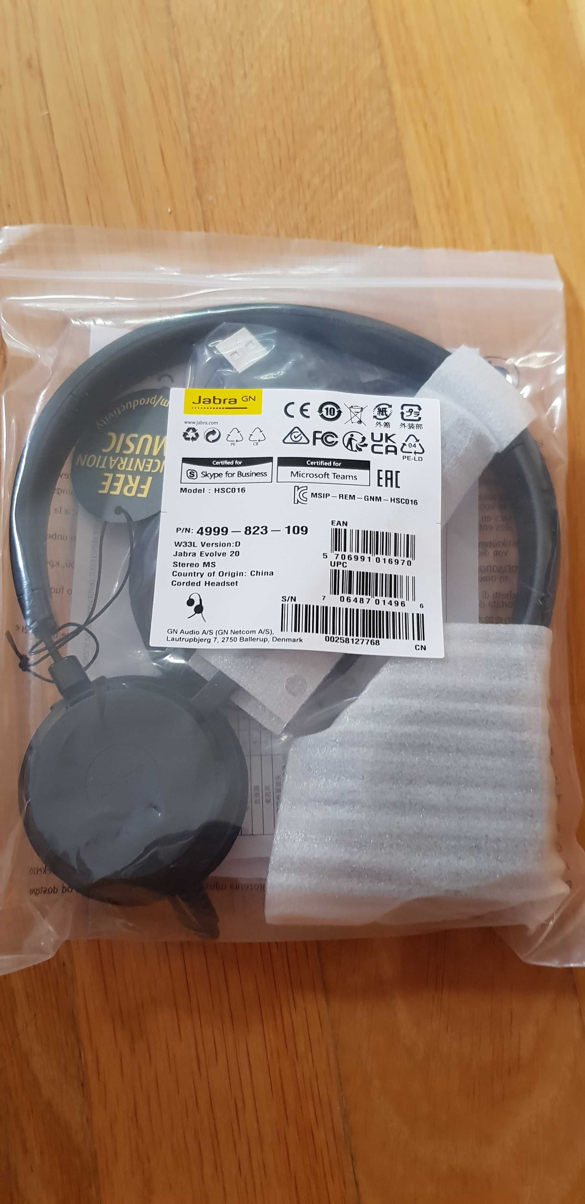 Jabra Słuchawka Przewodowa Evolve 40 Duo Usb Ms Skype