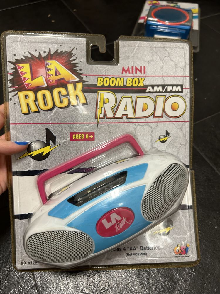 LA Rock: Mini Boom Box Rádio Novo