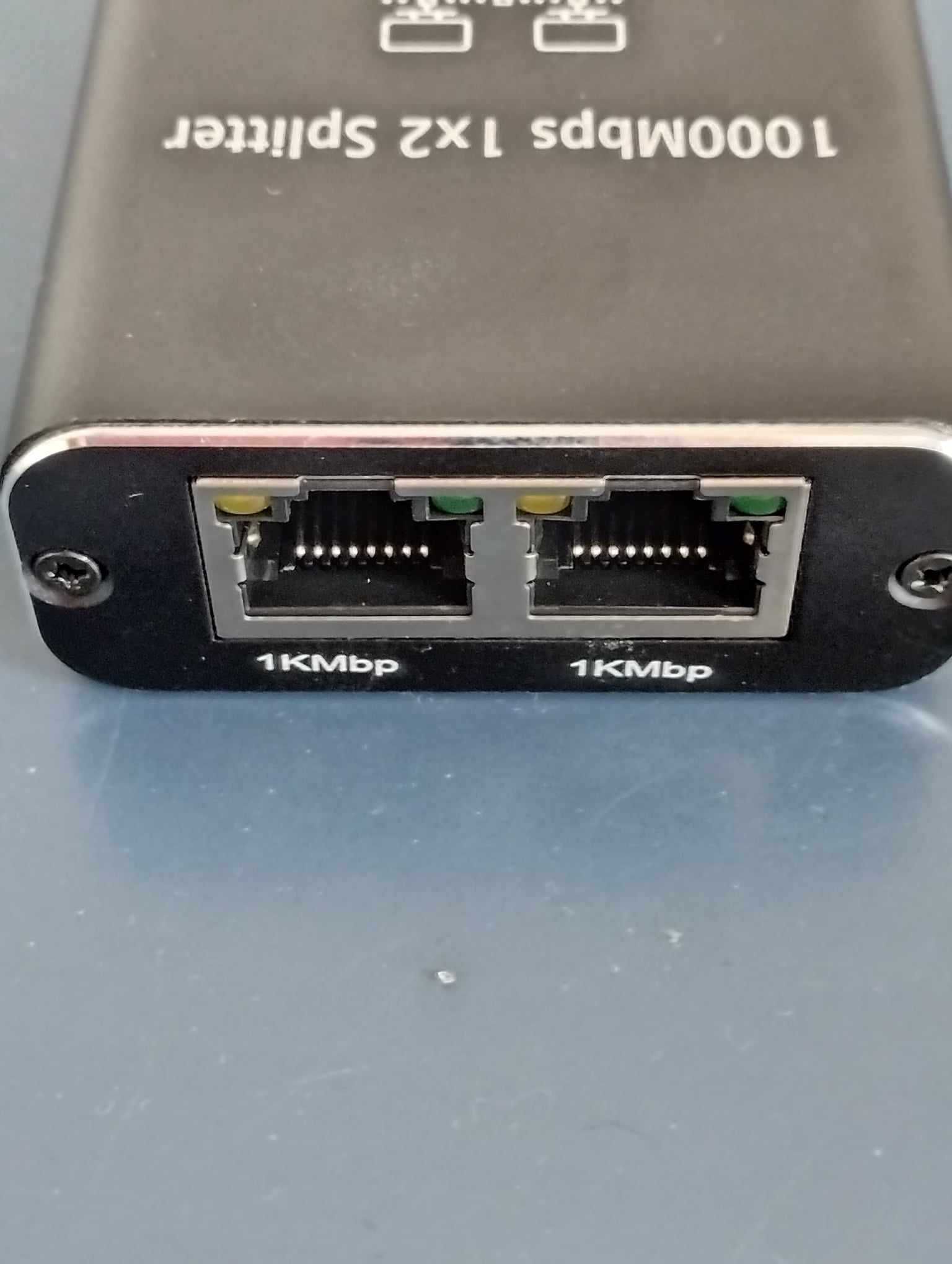 Adapter rozdzielacz Mini Switch Splitter LAN Ethernet 2xRJ45 1000M 1GB