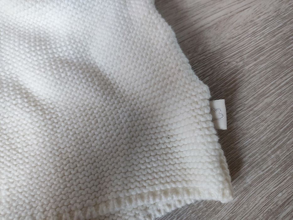 Piękny sweterek sweter bolerko kwiaty róże 3d handmade unikat 0-3 m