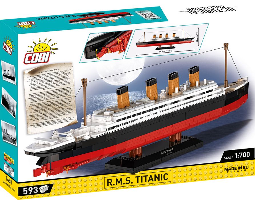 Klocki Cobi 1680 Statek R.m.s Titanic Hc 593 El.