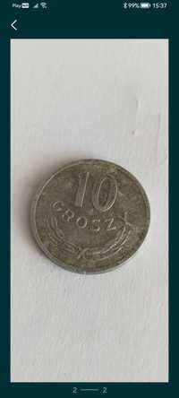 Moneta 10groszy z 1973roku ze znakiem