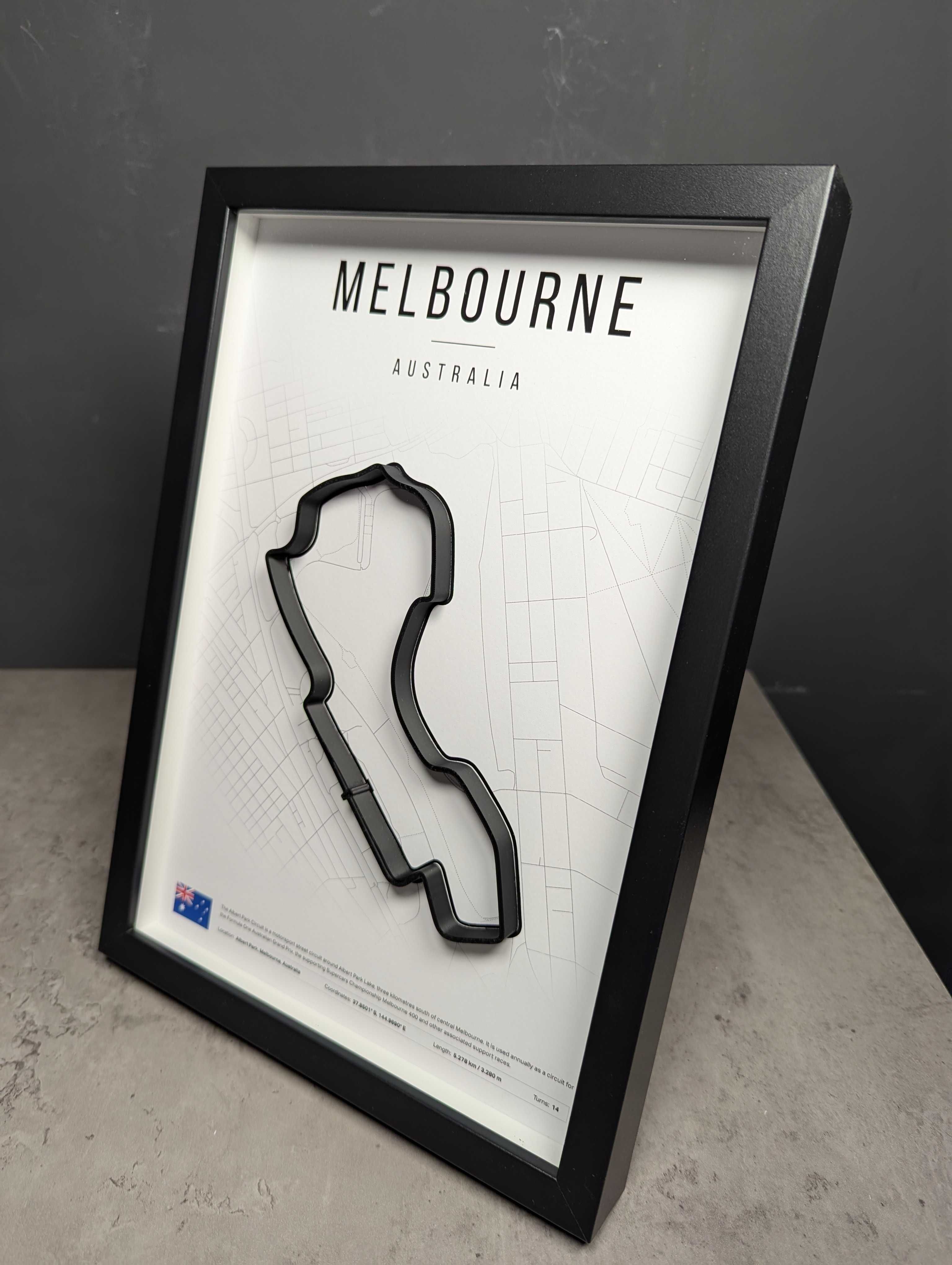 Об'ємна Рамка з 3D Трасою MELBOURNE 32x23x3 F1 Melbourne Grand Prix
