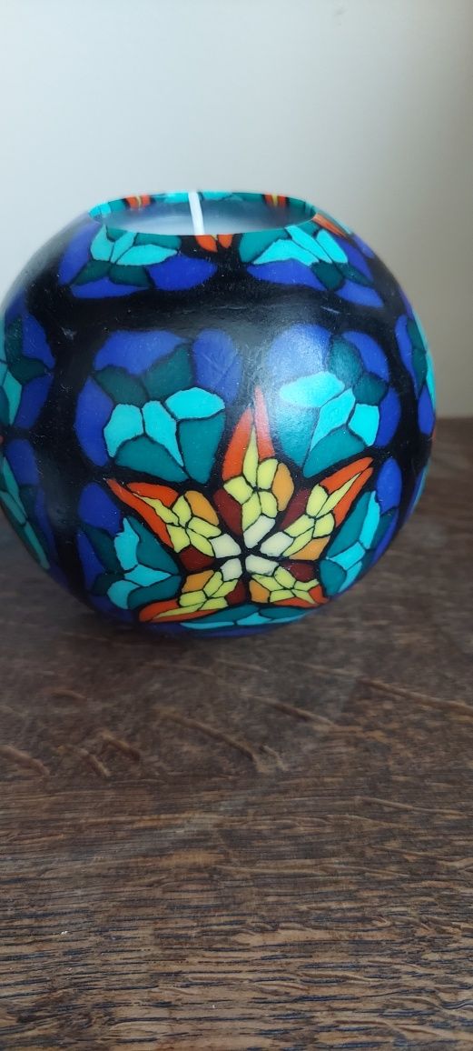 Lampion -Świeca - Świeczka - witrażowa