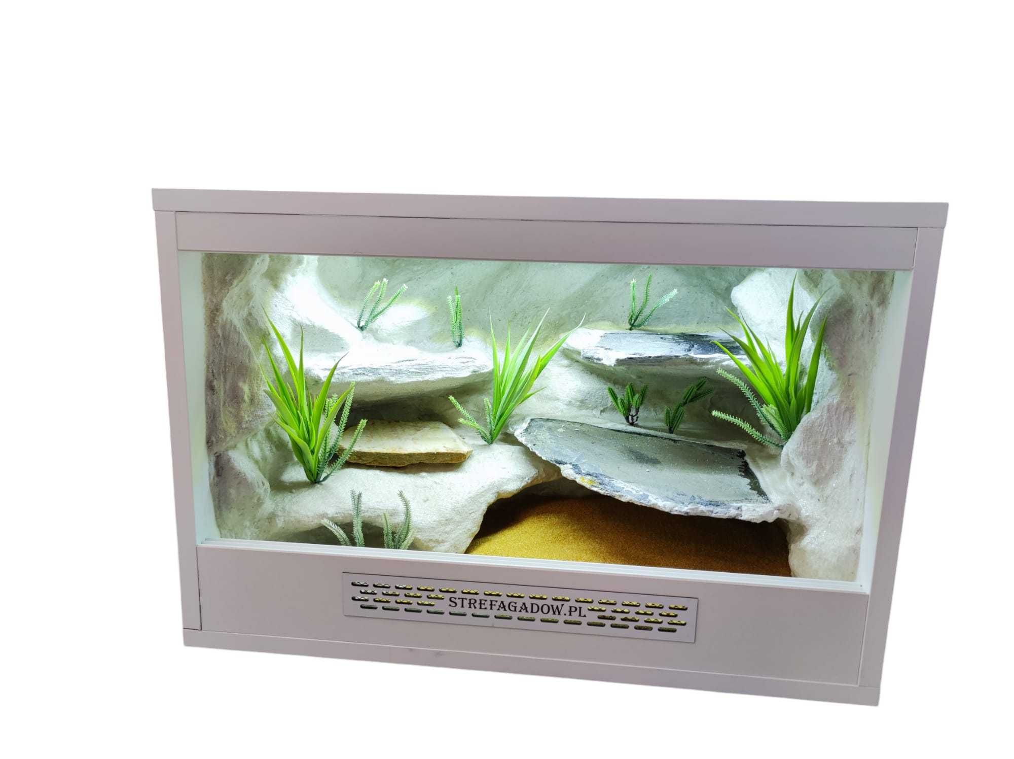 Terrarium pustynne nr686 60/40/40 dla gekona lamparciego DOSTĘPNE
