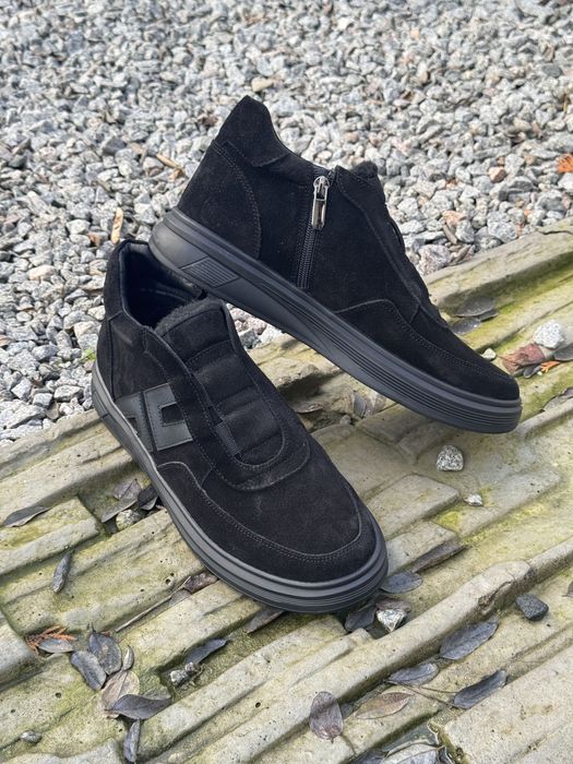 Чоловічі замшеві черевики на хутрі 42-27.5 см