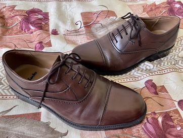 Clarks, 42 (8), oxford, wizytowe buty, garnitur