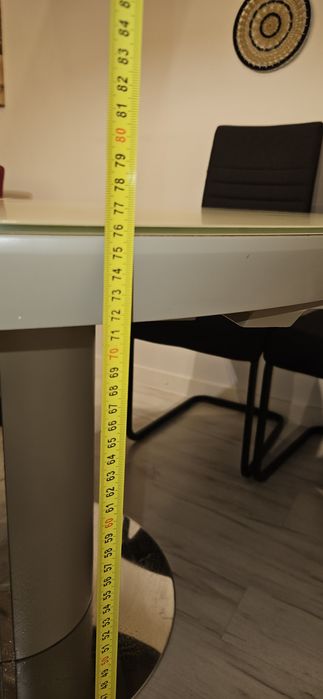 Stół okrągły solidny rozkładany 120 160