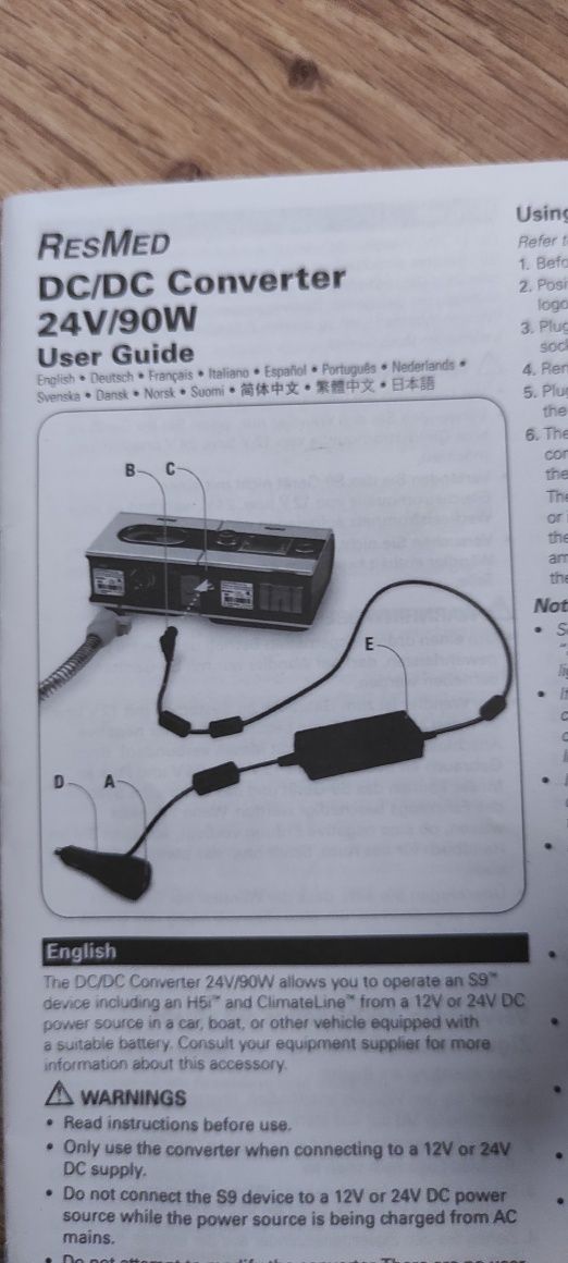 Converter 90W DC 12 V - 24 V