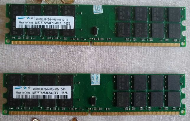 Модуль памяти Samsung DDR2 4GB 2Rx4 PC2-6400U-666-12-E3 для AMD