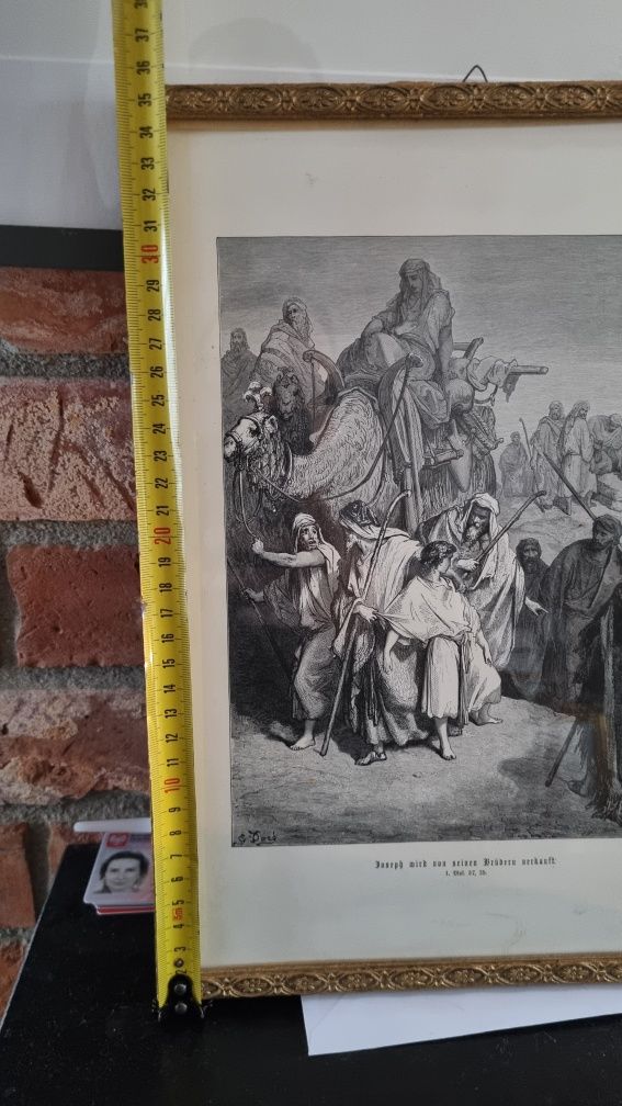Stara grafika rycina Gustave Dore biblia