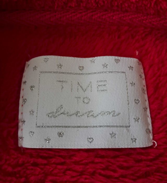 Czerwona zimowa  "pluszowa" piżama damska  S