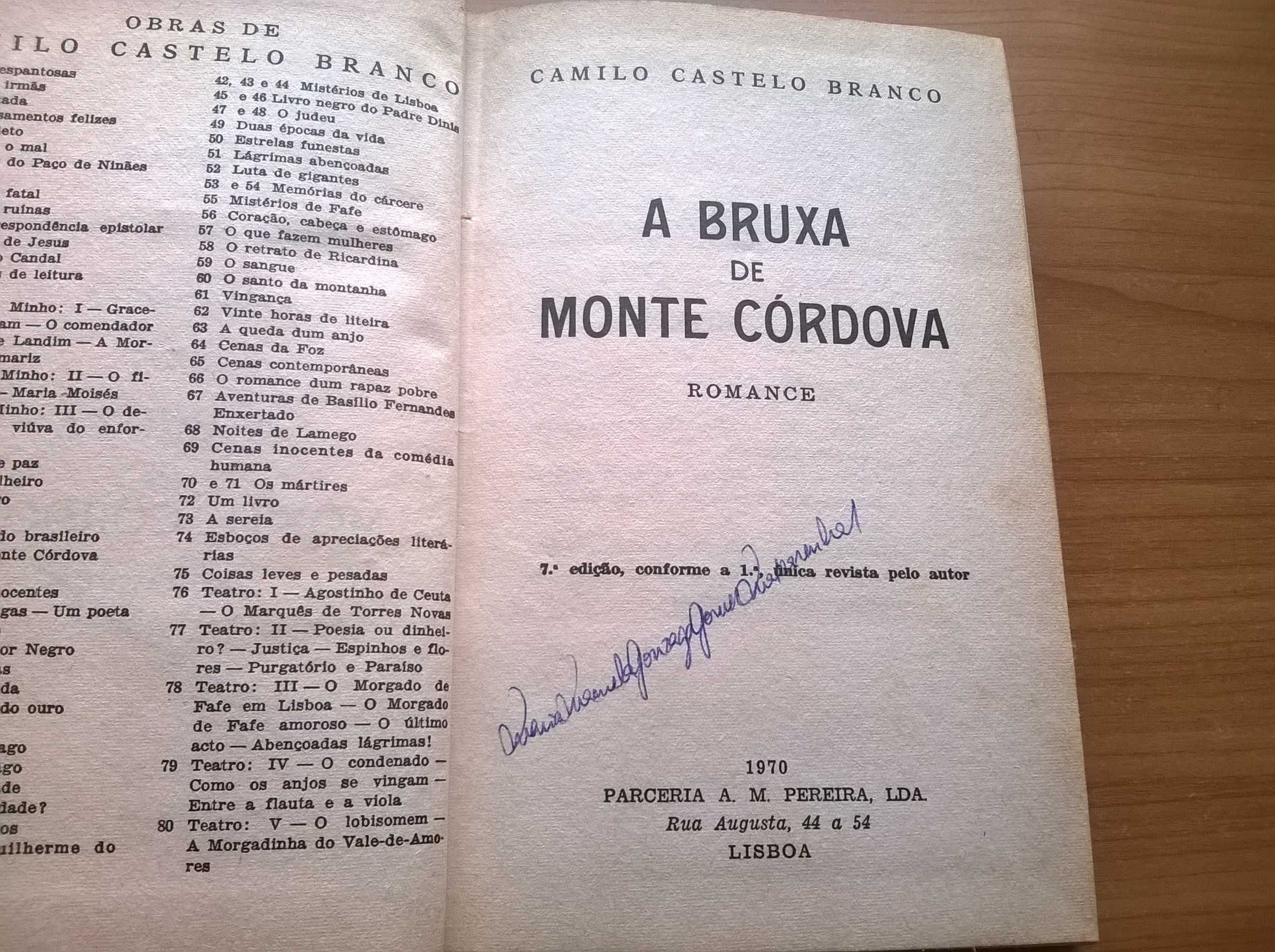 A Bruxa do Monte Córdova - Camilo Castelo Branco