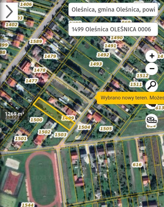 Działka budowlana 1269m2 Oleśnica powiat staszowski