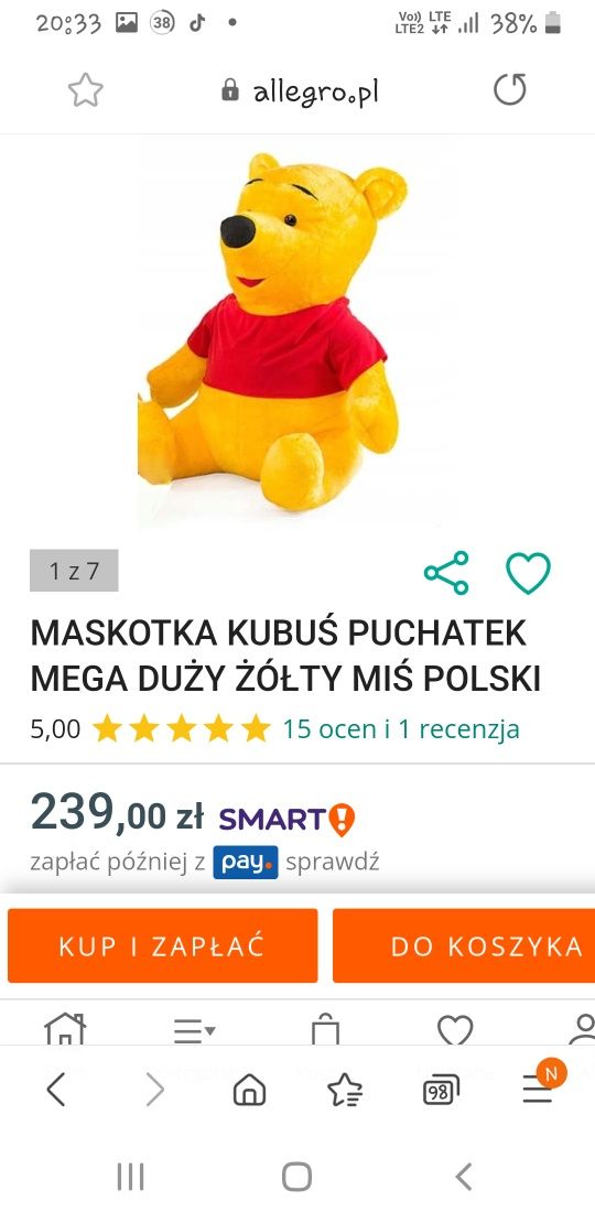 Miś XXL duzy okazja wys.okolo 1m