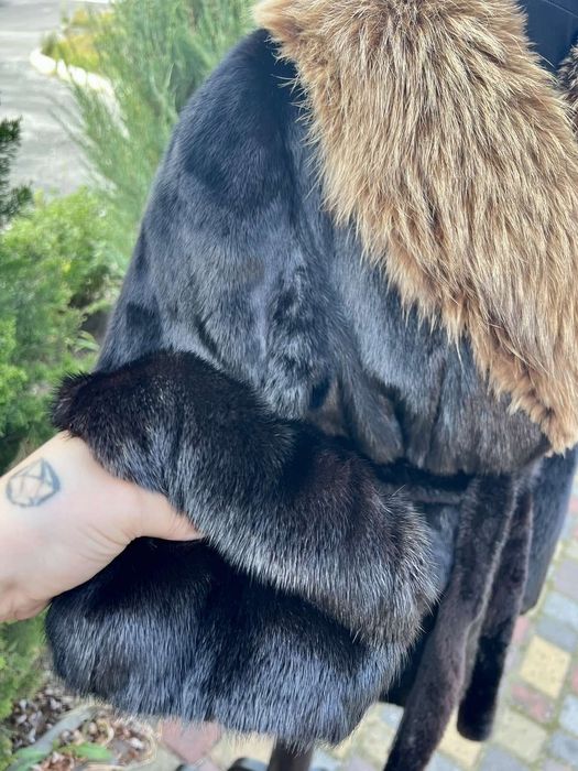 Норковый полушубок, шуба, натуральный мех