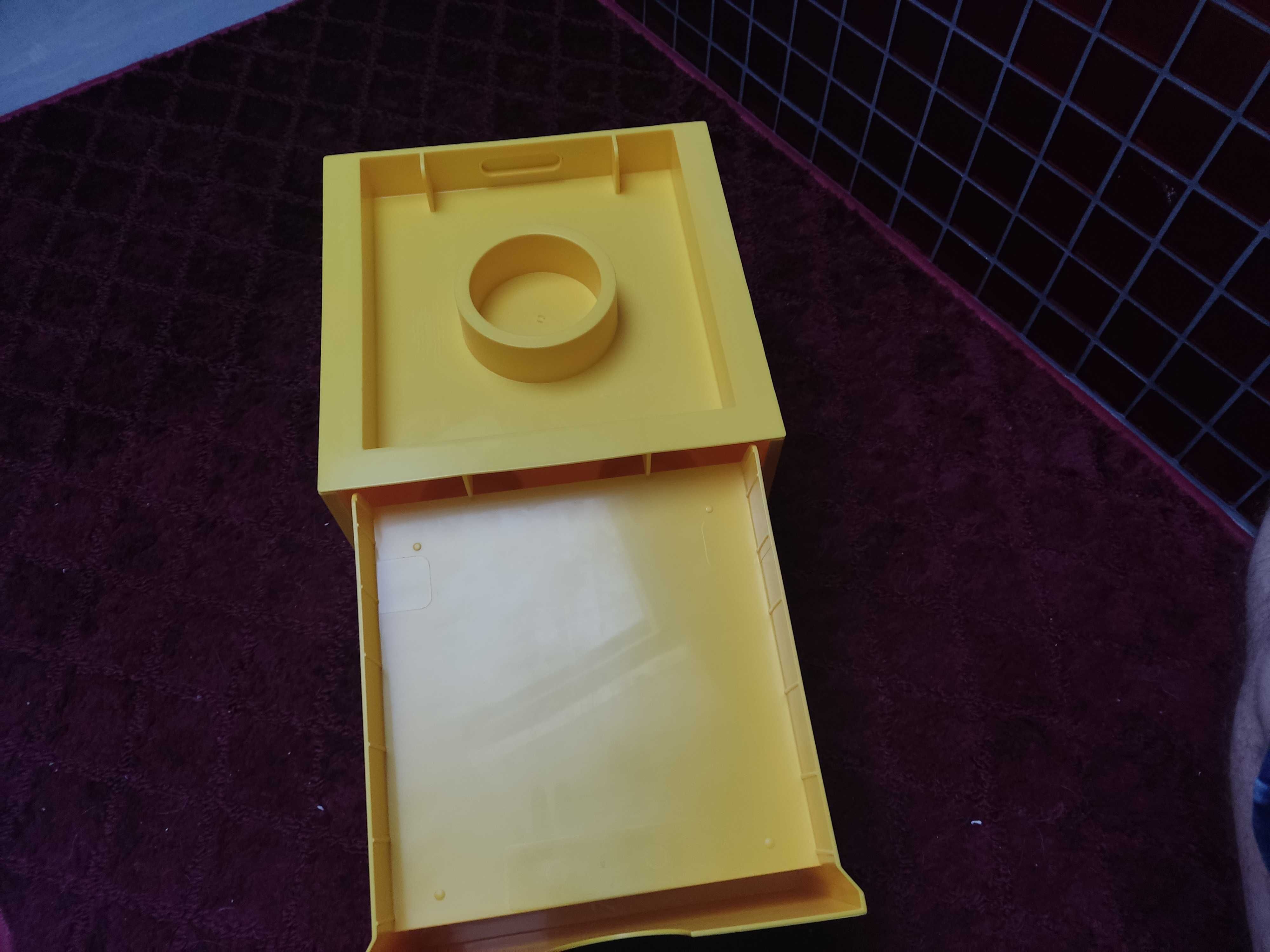 LEGO Pojemnik na klocki brick z szufladą 2x2 żółty