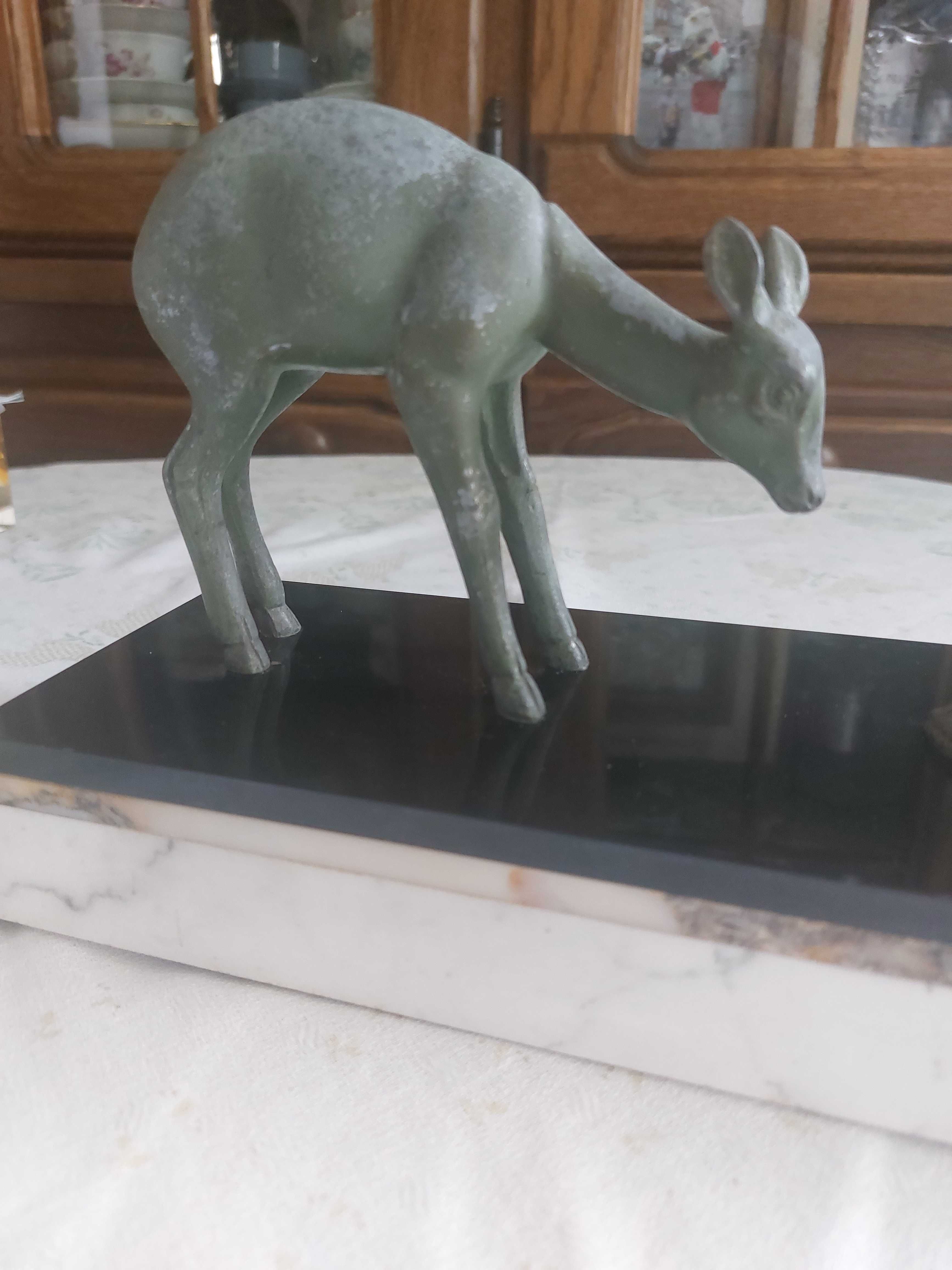 Art deko rzeźba kominkowa,  marmur
