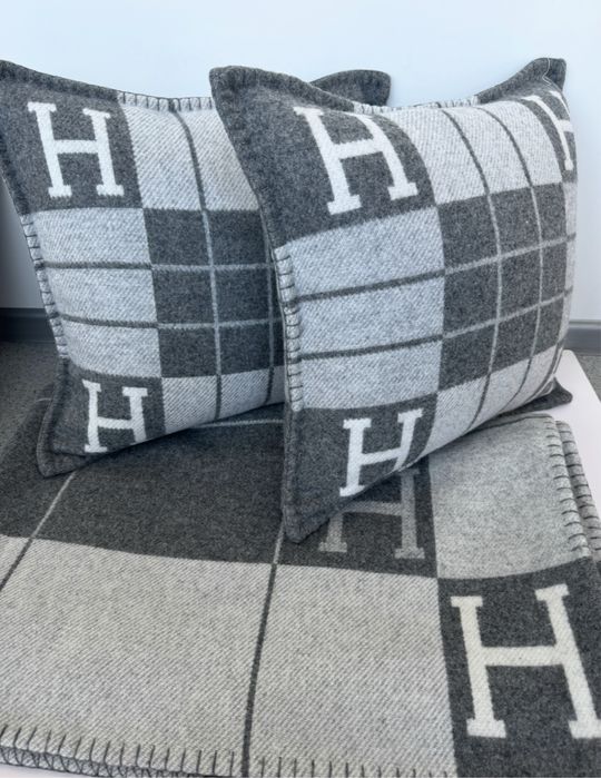 Nowy zestaw hermes avalon koc poduszki kaszmir wepna merino