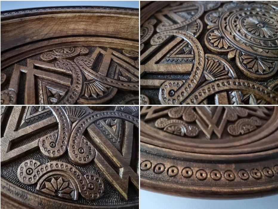 Декоративна тарілка дереворізьблення