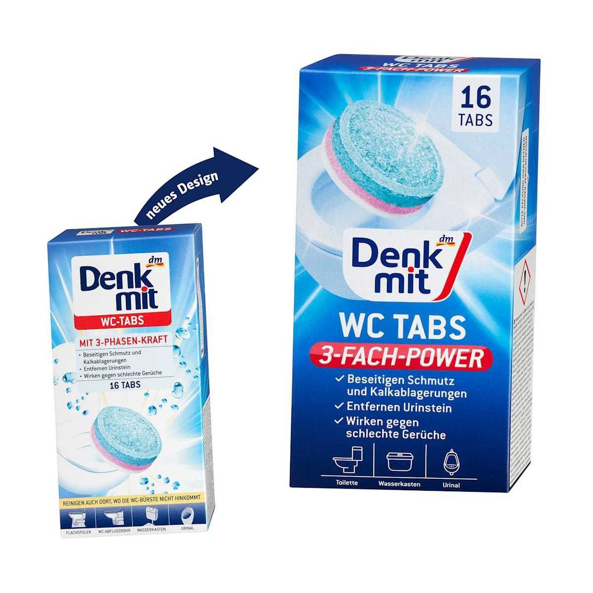 Таблетки для туалету потрійної дії Denkmit WC Tabs 400 г