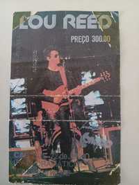 Lou Reed  bilhete de concerto 1980