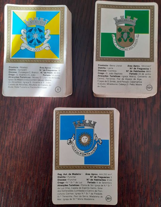 Calendários bolso brasões concelhos Portugal