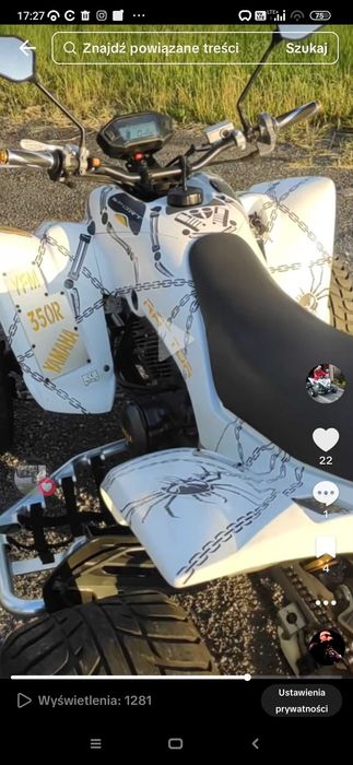 Yamaha Raptor 350 poj homologacja zarejestrowany można śmigać