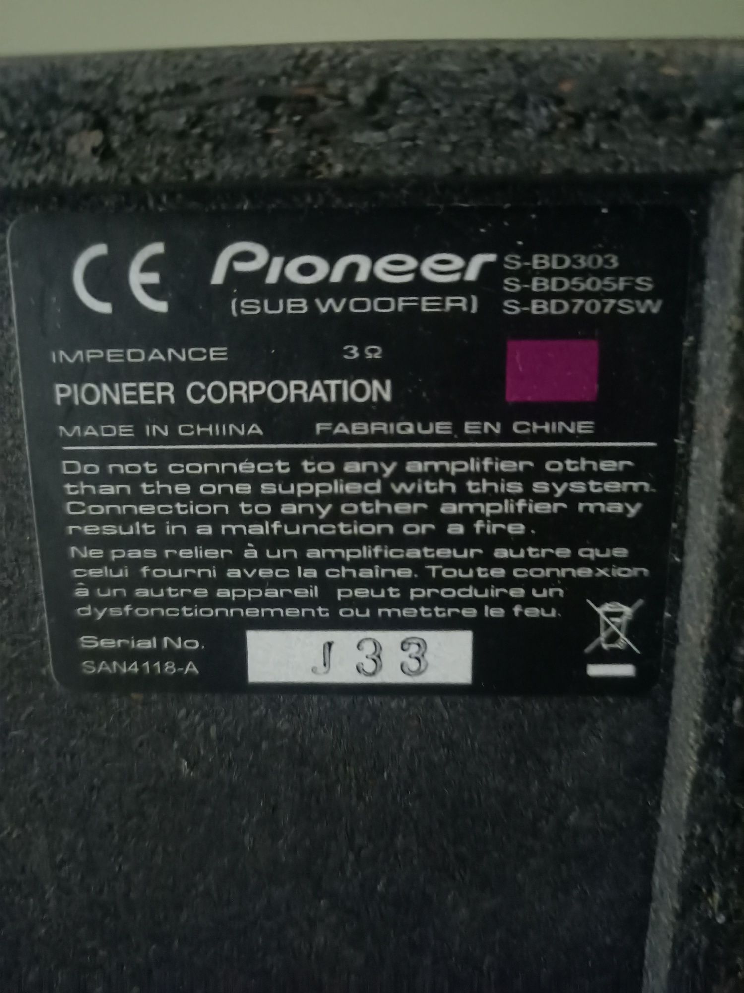 Pioneer mocne kino domowe vx-bd505fs