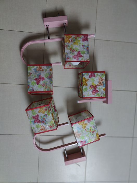 Żyrandol lampa sufitowa wisząca + kinkiet