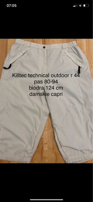 Killtec technical outdoor tech line r 44 damskie bermudy beżowe capri