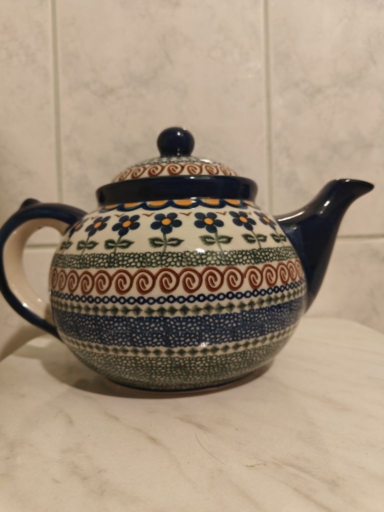 Czajnik/dzbanek/imbryk ceramiczny 1,5 litra - bolesławiec