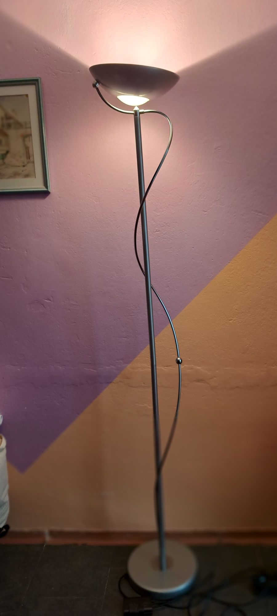 Lampa stojąca /kolr srebrny