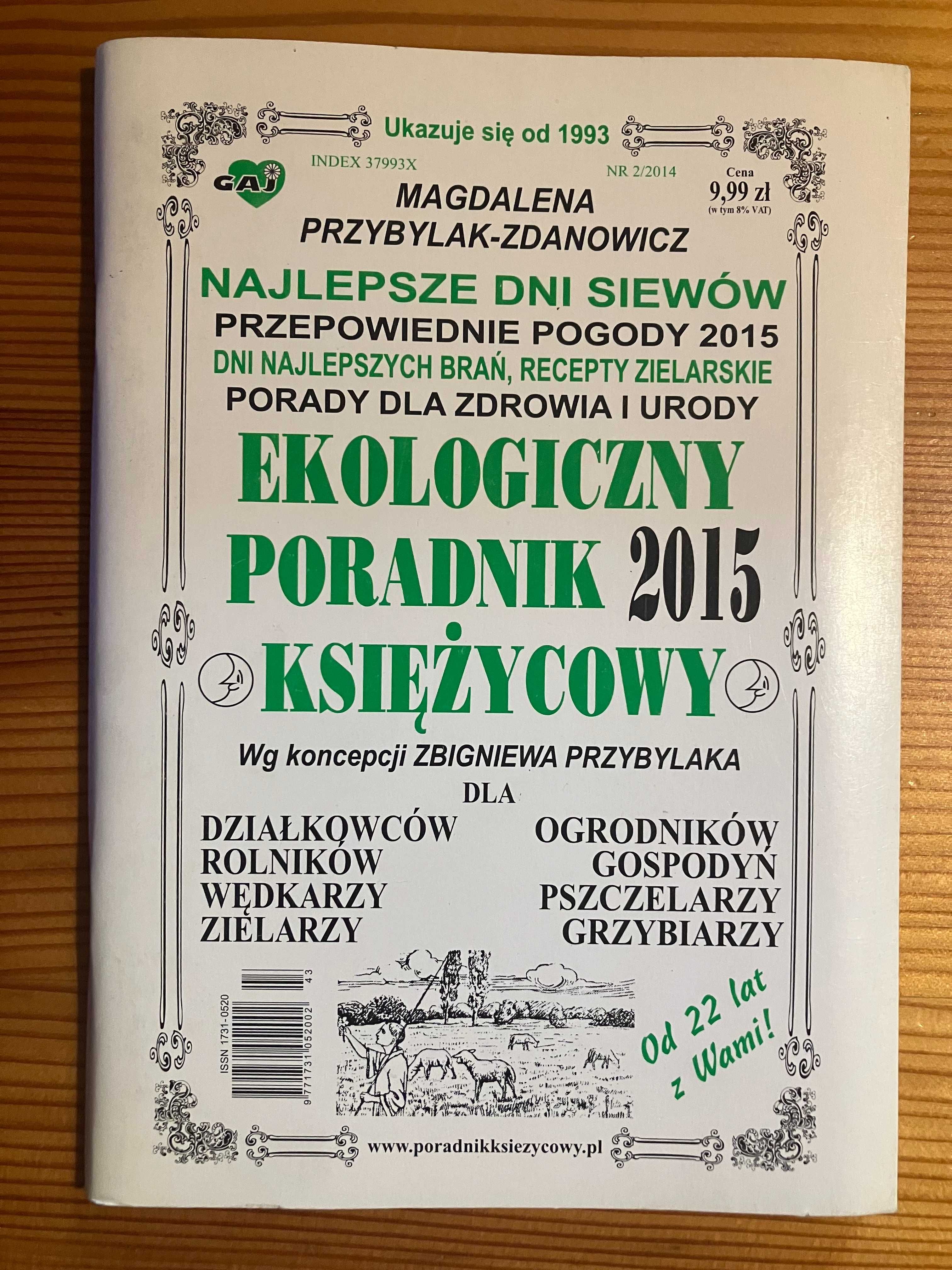 Ekologiczny poradnik księżycowy 2015 Zbigniew Przybylak