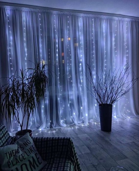 Гірлянда-штора роса, гірлянда штора, гірлянда роса