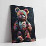 Obraz na płótnie "Grafitti Miś" 30x40 cm - nowoczesna sztuka do wnętrz