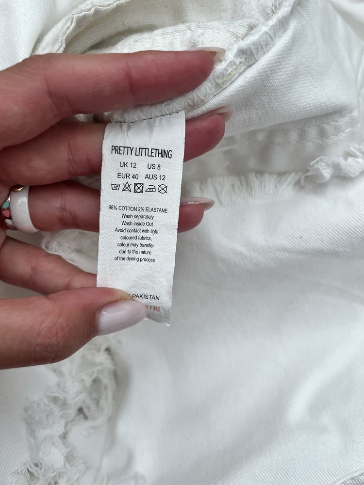Спідниця біла джинсова PrettyLittleThikg 12p 38/40р М/L