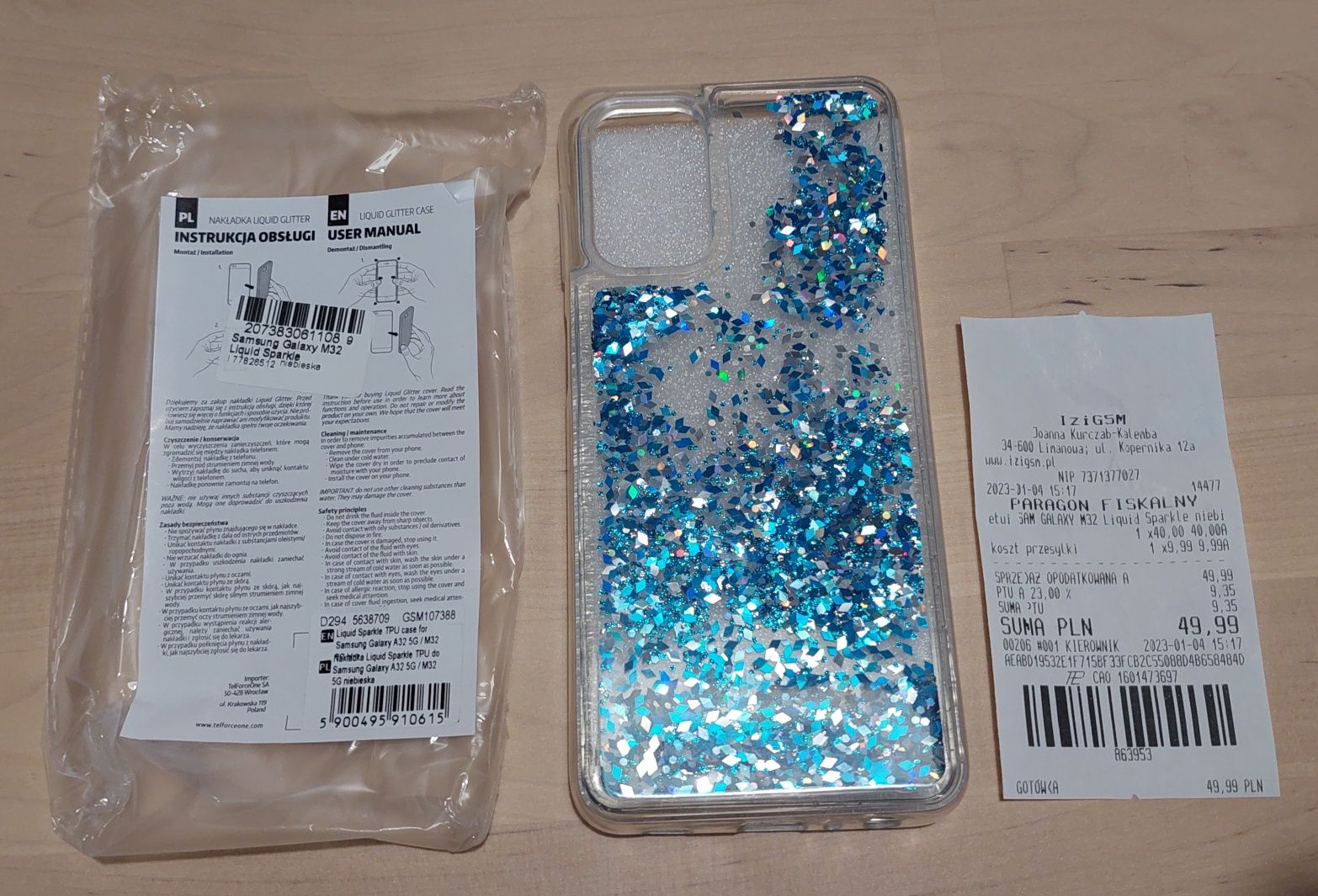 Etui z brokatem do Samsung A32 5G / M32 5G